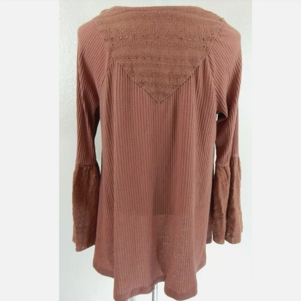 Free People Parisian Nights Bell Sleeve Thermal Top